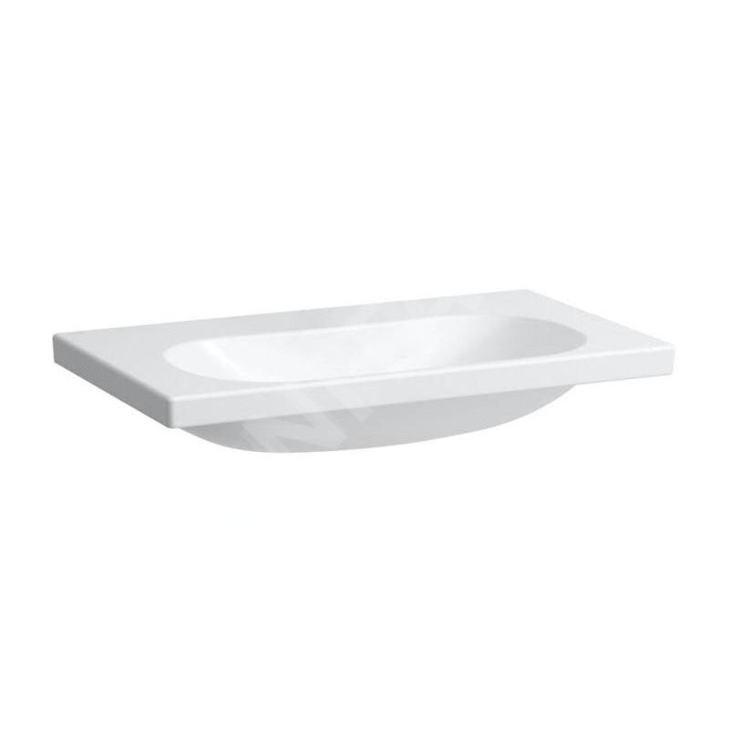 Laufen Lua - Lavabo de meuble 46x80 cm, sans trop-plein, sans trou de robinet, blanc H8100870001421 Laufen Lua - Lavabo de meuble 46x80 cm, sans trop-plein, sans trou de robinet, blanc H8100870001421