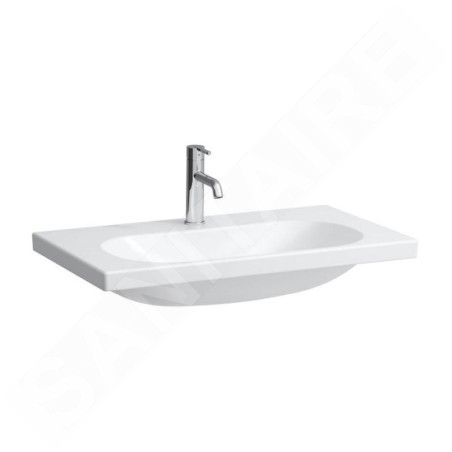 Laufen Lua - Lavabo de meuble 46x80 cm, sans trop-plein, trou pour robinet, LCC, blanc H8100874001561