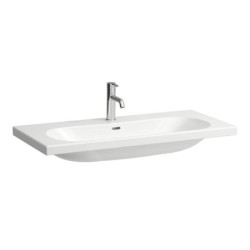 Laufen Lua - Lavabo de meuble 46x100 cm, avec trop-plein, trou pour robinet, LCC, blanc H8100894001041