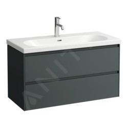 Laufen Lua - Lavabo de meuble 46x100 cm, avec trop-plein, trou pour robinet, LCC, blanc H8100894001041