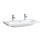 Laufen Lua - Double lavabo de meuble 46x100 cm, avec trop-plein, 2 trous pour robinetterie, LCC, blanc H8100894001071 Laufen Lua - Double lavabo de meuble 46x100 cm, avec trop-plein, 2 trous pour robinetterie, LCC, blanc H8100894001071