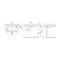 Laufen Lua - Lavabo de meuble 46x100 cm, avec trop-plein, 3 trous pour robinetterie, blanc H8100890001081 Laufen Lua - Lavabo de meuble 46x100 cm, avec trop-plein, 3 trous pour robinetterie, blanc H8100890001081