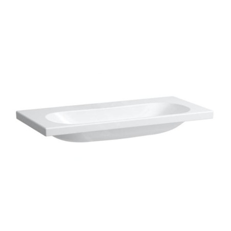 Laufen Lua - Lavabo de meuble 46x100 cm, sans trop-plein, sans trou pour robinet, LCC, blanc H8100894001421