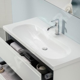 Laufen Lua - Lavabo de meuble 46x100 cm, sans trop-plein, trou pour robinetterie, blanc H8100890001561