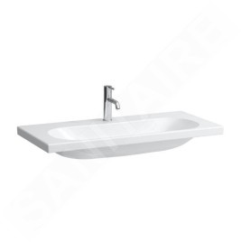 Laufen Lua - Lavabo de meuble 46x100 cm, sans trop-plein, trou pour robinet, LCC, blanc H8100894001561