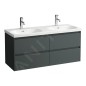 Laufen Lua - Double lavabo de meuble 46x120 cm, avec trop-plein, 2 trous pour robinetterie, LCC, blanc H8140810001041 Laufen Lua - Double lavabo de meuble 46x120 cm, avec trop-plein, 2 trous pour robinetterie, LCC, blanc H8140810001041