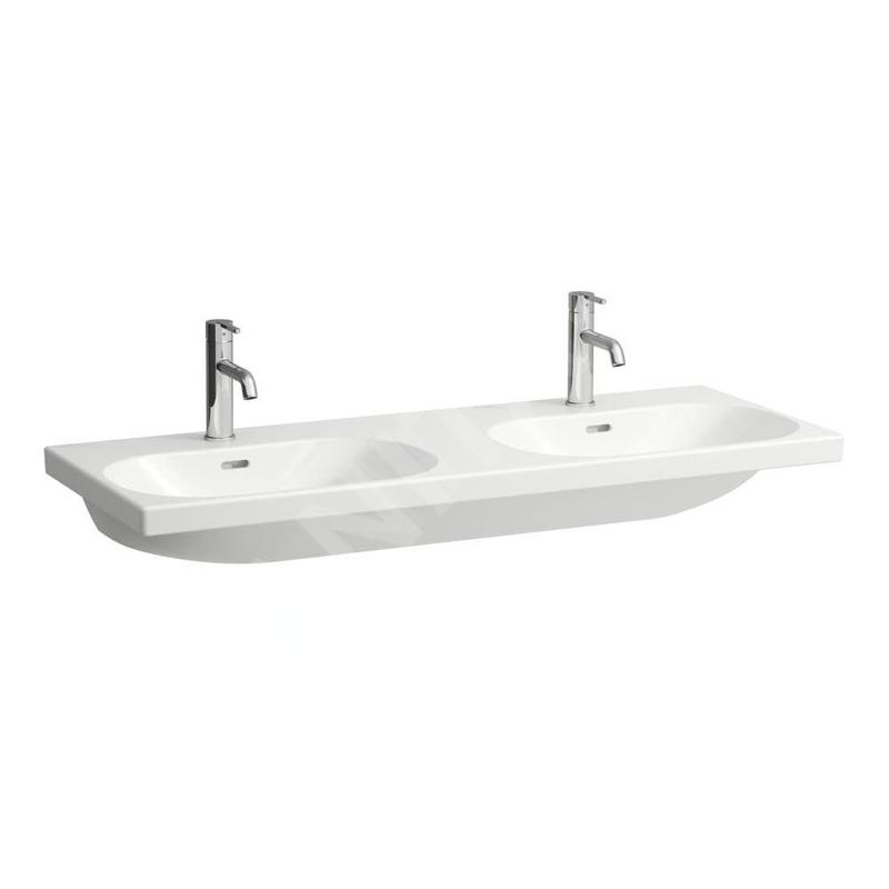 Laufen Lua - Double lavabo de meuble 46x120 cm, avec trop-plein, 2 trous pour robinetterie, LCC, blanc H8140814001041 Laufen Lua - Double lavabo de meuble 46x120 cm, avec trop-plein, 2 trous pour robinetterie, LCC, blanc H8140814001041