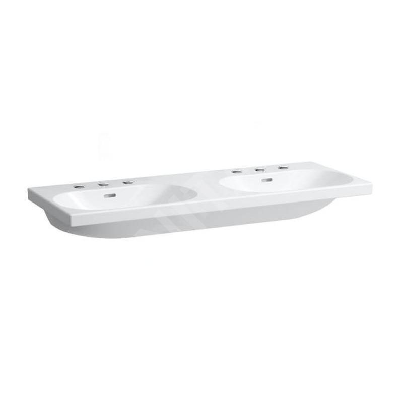 Laufen Lua - Double lavabo de meuble 46x120 cm, avec trop-plein, trous pour robinetterie, blanc H8140810001081 Laufen Lua - Double lavabo de meuble 46x120 cm, avec trop-plein, trous pour robinetterie, blanc H8140810001081
