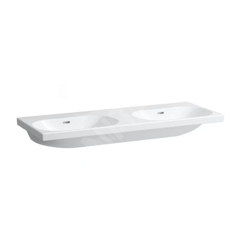 Laufen Lua - Double lavabo de meuble 46x120 cm, avec trop-plein, sans trou pour robinetterie, blanc H8140810001091 Laufen Lua - Double lavabo de meuble 46x120 cm, avec trop-plein, sans trou pour robinetterie, blanc H8140810001091