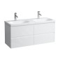 Laufen Lua - Double lavabo de meuble 46x120 cm, sans trop-plein, 2 trous pour robinetterie, blanc H8140810001561 Laufen Lua - Double lavabo de meuble 46x120 cm, sans trop-plein, 2 trous pour robinetterie, blanc H8140810001561
