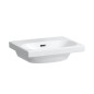 Laufen Lua - Lave-mains de meuble 45x35 cm, avec trop-plein, sans trou de robinetterie, blanc H8150810001091