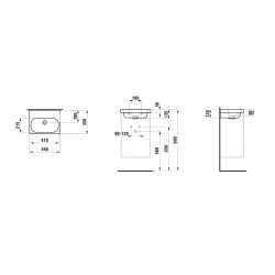 Laufen Lua - Lave-mains de meuble 45x35 cm, avec trop-plein, sans trou pour robinet, LCC, blanc H8150814001091
