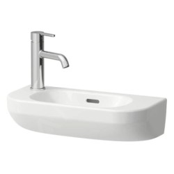 Laufen Lua - Lave-mains 50x23 cm, avec trop-plein, trou de robinetterie à gauche, LCC, blanc H8150824001051