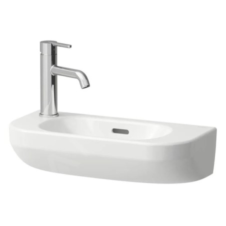 Laufen Lua - Lave-mains 50x23 cm, avec trop-plein, trou de robinetterie à gauche, LCC, blanc H8150824001051