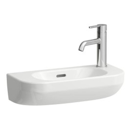Laufen Lua - Lave-main 50x23 cm, avec trop-plein, trou pour robinet à droite, LCC, blanc H8150824001061