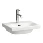 Laufen Lua - Lave-mains de meuble 45x35 cm, avec trop-plein, trou pour robinet, LCC, blanc H8160804001041