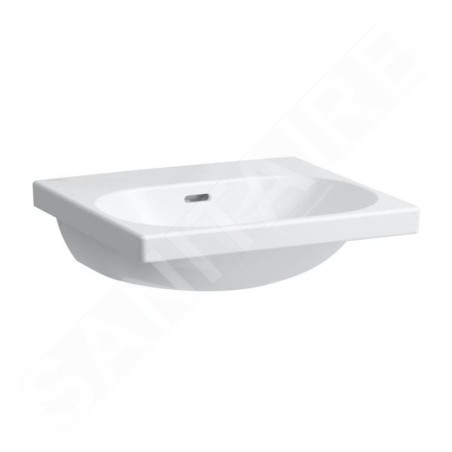 Laufen Lua - Lavabo de meuble 65x46 cm, avec trop-plein, sans trou pour robinet, LCC, blanc H8160844001091