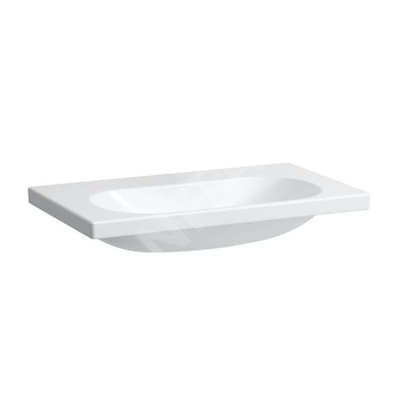 Laufen Lua - Lavabo de meuble 80x46 cm, sans trop-plein, sans trou de robinet, blanc H8160870001421 Laufen Lua - Lavabo de meuble 80x46 cm, sans trop-plein, sans trou de robinet, blanc H8160870001421