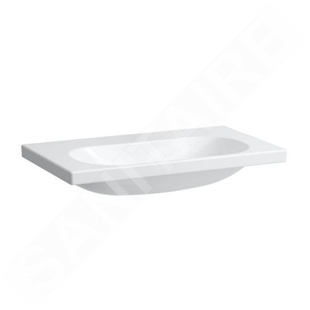 Laufen Lua - Lavabo de meuble 80x46 cm, sans trop-plein, sans trou de robinet, blanc H8160870001421