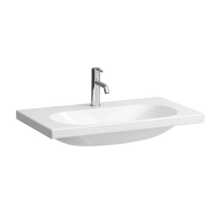 Laufen Lua - Lavabo de meuble 80x46 cm, sans trop-plein, trou pour robinet, LCC, blanc H8160874001561