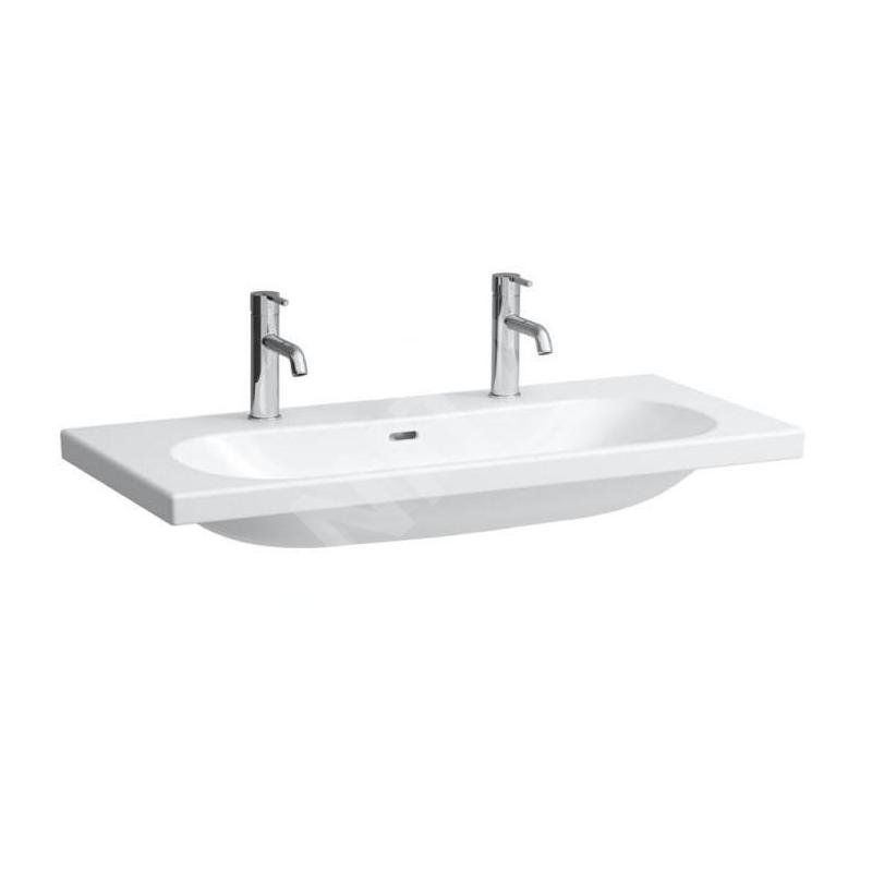 Laufen Lua - Double lavabo de meuble 100x46 cm, avec trop-plein, 2 trous pour robinetterie, blanc H8160890001071 Laufen Lua - Double lavabo de meuble 100x46 cm, avec trop-plein, 2 trous pour robinetterie, blanc H8160890001071