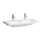 Laufen Lua - Double lavabo de meuble 100x46 cm, avec trop-plein, 2 trous pour robinetterie, blanc H8160890001071 Laufen Lua - Double lavabo de meuble 100x46 cm, avec trop-plein, 2 trous pour robinetterie, blanc H8160890001071