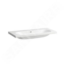 Laufen Lua - Lavabo de meuble 100x46 cm, avec trop-plein, sans trou de robinet, blanc H8160890001091