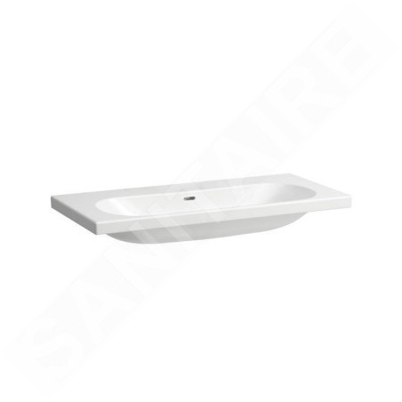 Laufen Lua - Lavabo de meuble 100x46 cm, avec trop-plein, sans trou de robinet, LCC, blanc H8160894001091