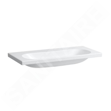 Laufen Lua - Lavabo de meuble 100x46 cm, sans trop-plein, sans trou pour robinet, LCC, blanc H8160894001421