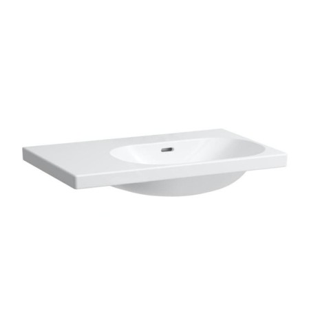 Laufen Lua - Lavabo de meuble 75x46 cm, avec trop-plein, sans trou pour robinet, LCC, blanc H8170854001091
