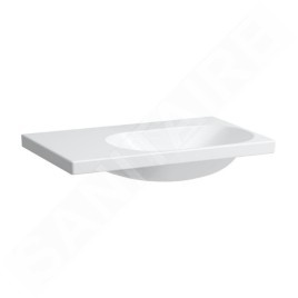 Laufen Lua - Lavabo de meuble 75x46 cm, sans trop-plein, sans trou pour robinet, blanc H8170850001121