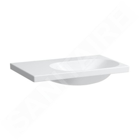 Laufen Lua - Lavabo de meuble 75x46 cm, sans trop-plein, sans trou pour robinet, blanc H8170850001121