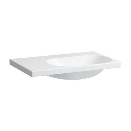 Laufen Lua - Lavabo de meuble 75x46 cm, sans trop-plein, sans trou pour robinet, LCC, blanc H8170854001121
