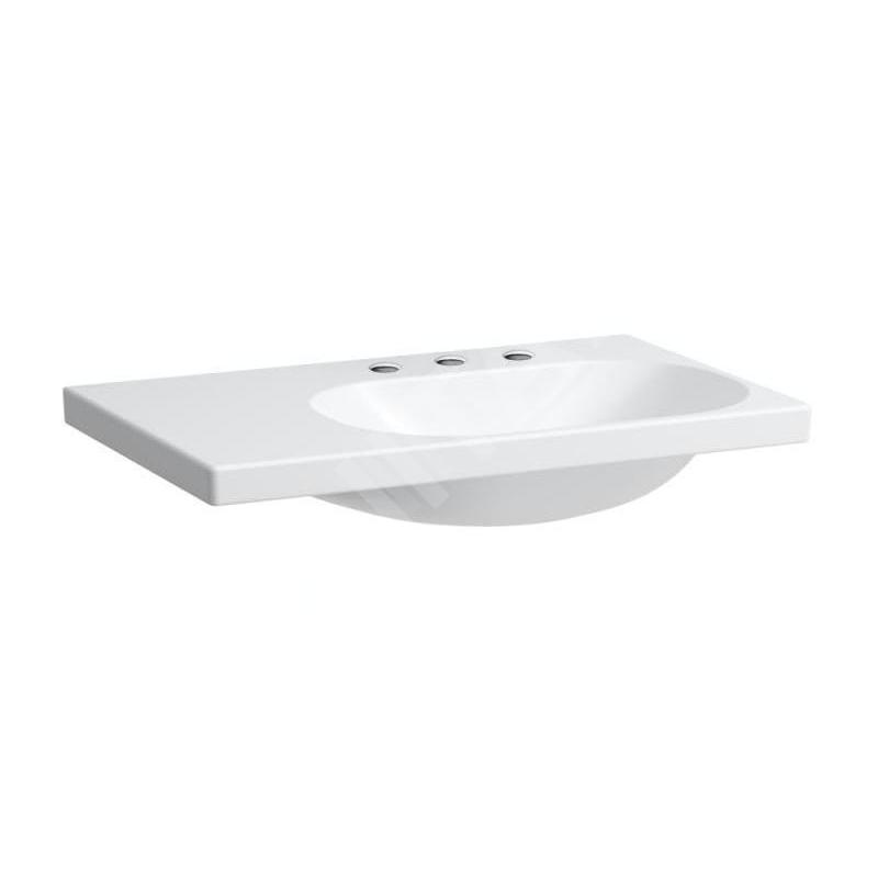 Laufen Lua - Lavabo de meuble 75x46 cm, sans trop-plein, 3 trous pour robinetterie, blanc H8170850001581 Laufen Lua - Lavabo de meuble 75x46 cm, sans trop-plein, 3 trous pour robinetterie, blanc H8170850001581