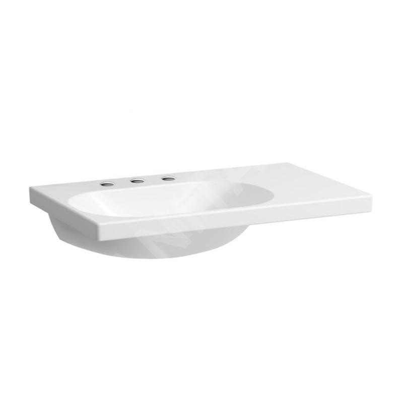 Laufen Lua - Lavabo de meuble 75x46 cm, sans trop-plein, 3 trous pour robinetterie, LCC, blanc H8170864001581 Laufen Lua - Lavabo de meuble 75x46 cm, sans trop-plein, 3 trous pour robinetterie, LCC, blanc H8170864001581