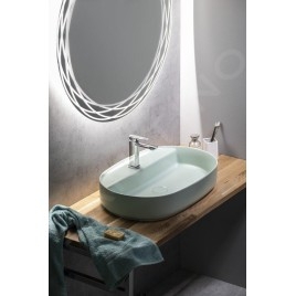 Sapho Isvea - Lavabo à poser 60x40 cm, trou pour robinet, vert menthe 10NF65060-2T