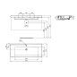 Ideal Standard Extra - Lavabo 51x121 cm, avec trop-plein, trou pour robinetterie, blanc T4370V1 Ideal Standard Extra - Lavabo 51x121 cm, avec trop-plein, trou pour robinetterie, blanc T4370V1