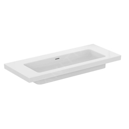 Ideal Standard Extra - Lavabo, 51x121 cm, avec trop-plein, sans trou pour robinet, blanc T437301