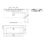 Ideal Standard Extra - Lavabo, 51x121 cm, avec trop-plein, sans trou pour robinet, blanc T437301 Ideal Standard Extra - Lavabo, 51x121 cm, avec trop-plein, sans trou pour robinet, blanc T437301