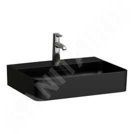 Laufen VAL - Lavabo, 55x42 cm, avec trop-plein, trou pour robinet, noir mat H8102827161041