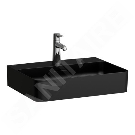 Laufen VAL - Lavabo, 55x42 cm, avec trop-plein, trou pour robinet, noir mat H8102827161041