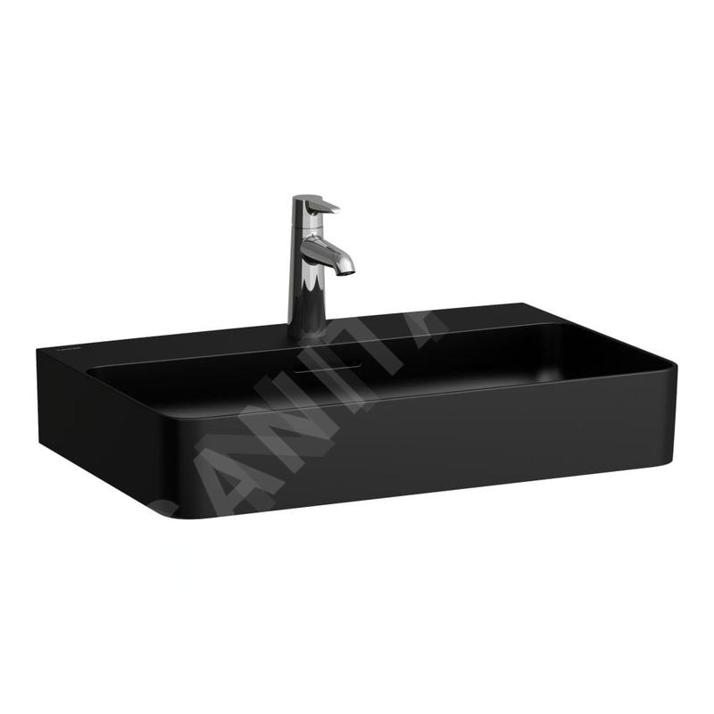 Laufen VAL - Lavabo, 65x42 cm, avec trop-plein, trou pour robinet, noir mat H8102847161041 Laufen VAL - Lavabo, 65x42 cm, avec trop-plein, trou pour robinet, noir mat H8102847161041