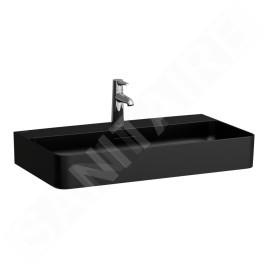 Laufen VAL - Lavabo, 75x42 cm, avec trop-plein, trou pour robinet, noir mat H8102857161041