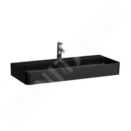 Laufen VAL - Lavabo, 95x42 cm, avec trop-plein, trou pour robinet, noir mat H8102877161041