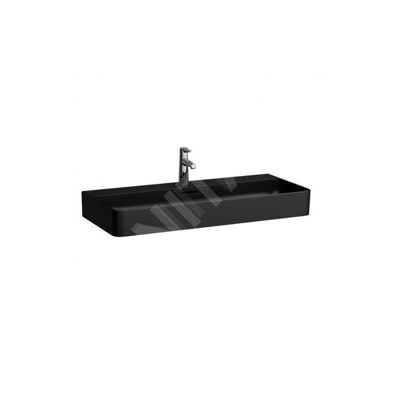 Laufen VAL - Lavabo, 95x42 cm, avec trop-plein, trou pour robinet, noir mat H8102877161041 Laufen VAL - Lavabo, 95x42 cm, avec trop-plein, trou pour robinet, noir mat H8102877161041