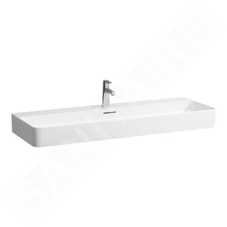 Laufen VAL - Lavabo, 120x42 cm, avec trop-plein, trou pour robinetterie, blanc H8102890001041