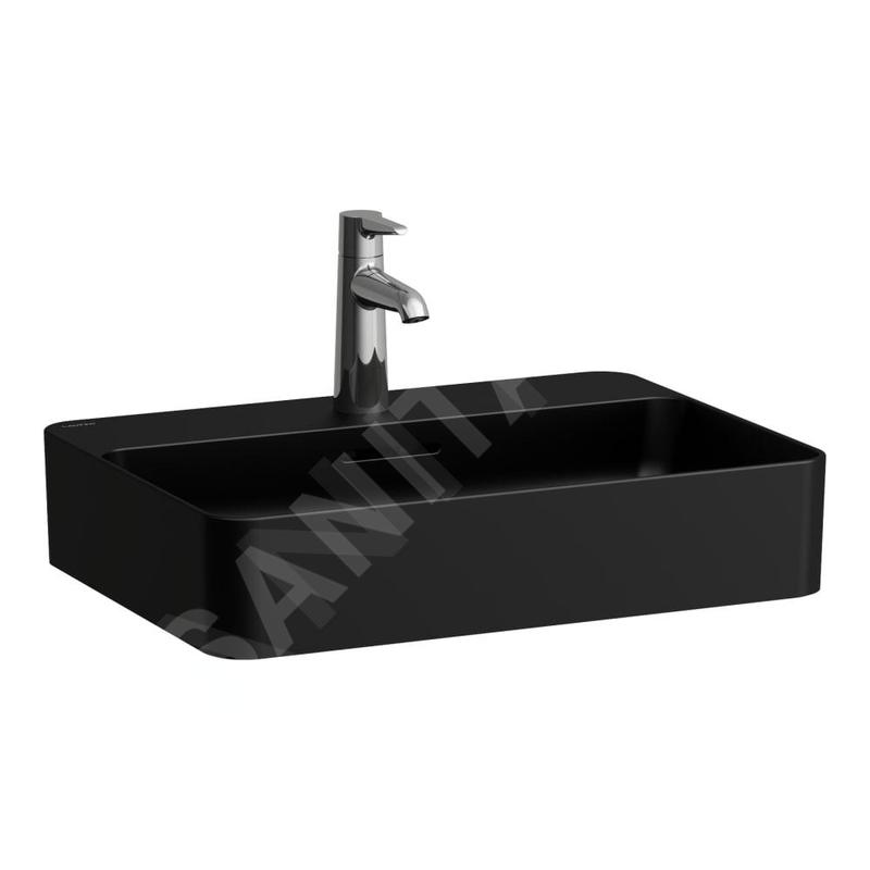 Laufen VAL - Lavabo, 55x40 cm, avec trop-plein, trou pour robinet, noir mat H8122847161041 Laufen VAL - Lavabo, 55x40 cm, avec trop-plein, trou pour robinet, noir mat H8122847161041