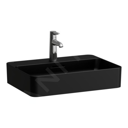 Laufen VAL - Lavabo, 55x40 cm, avec trop-plein, trou pour robinet, noir mat H8122847161041