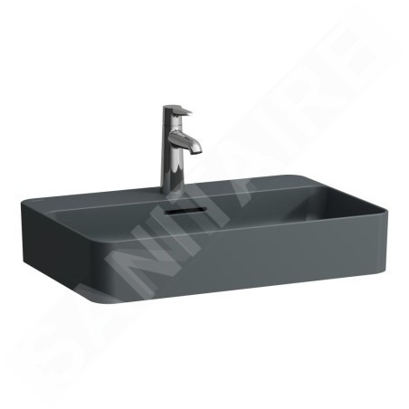 Laufen VAL - Lavabo 60x40 cm, avec trop-plein, trou pour robinet, graphite H8122857581041