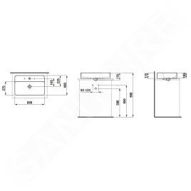 Laufen VAL - Lavabo 60x40 cm, avec trop-plein, trou pour robinet, graphite H8122857581041